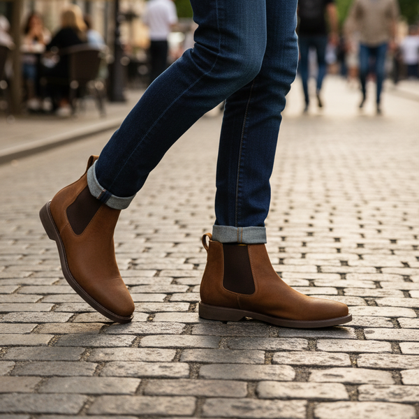 BOTA CHELSEA MUSTANG CONHAQUE 5062