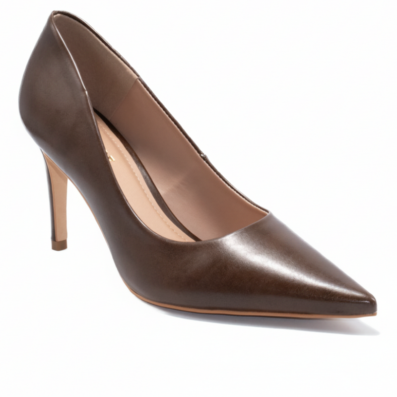 SCARPIN COURO CAFÉ