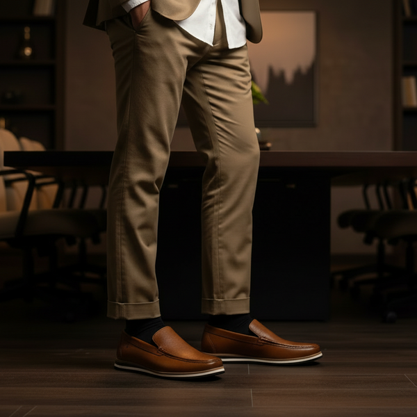 MOCASSIM MATALA  COURO WHISKY