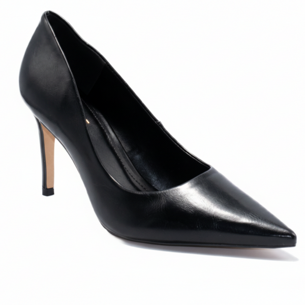 SCARPIN COURO BLACK