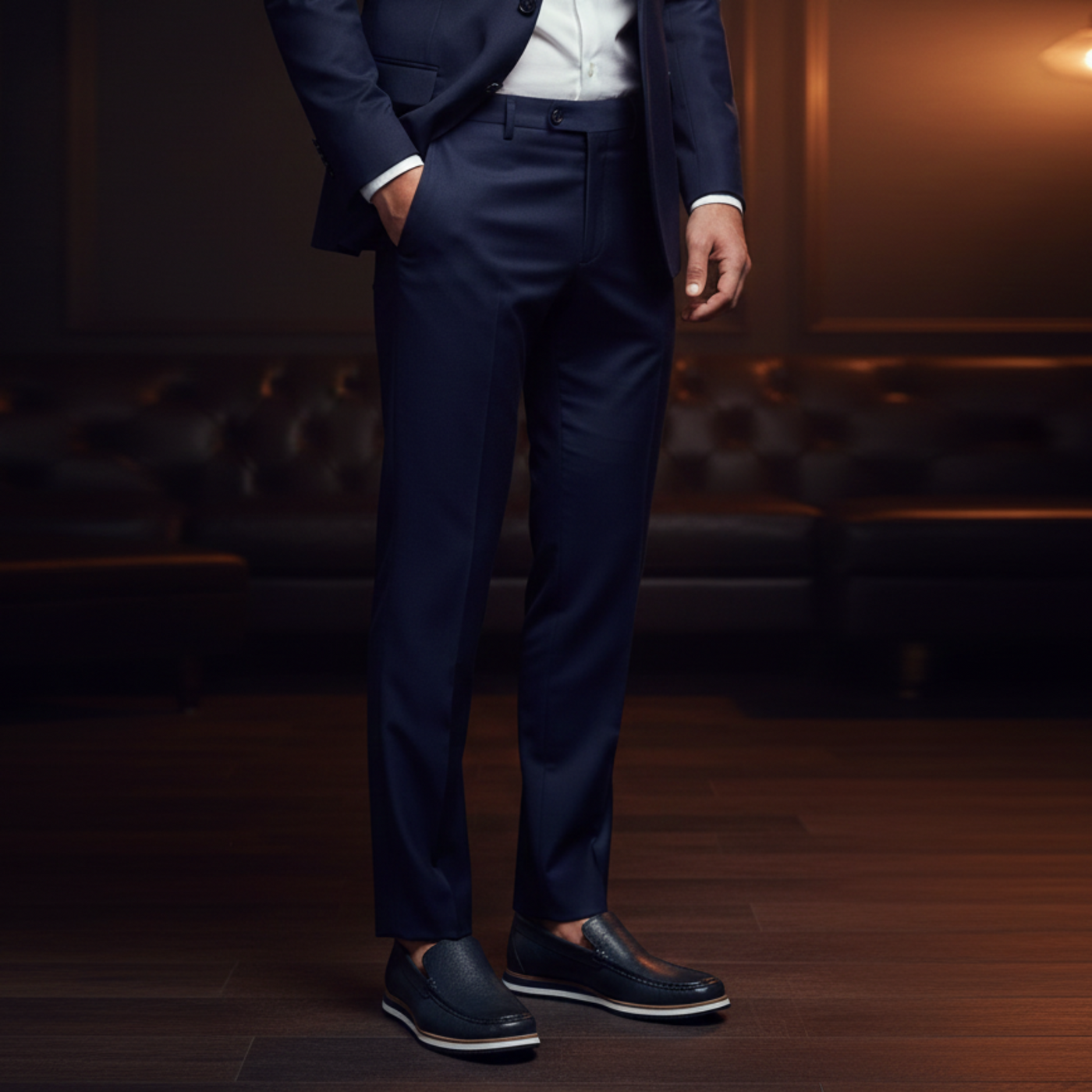 MOCASSIM MATALA COURO AZUL