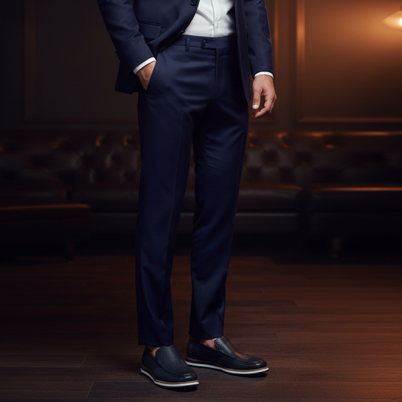 MOCASSIM MATALA COURO AZUL